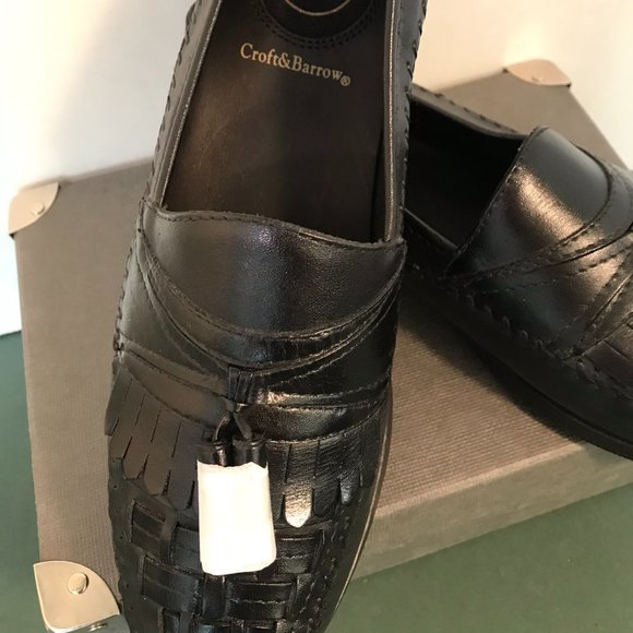 Croft & Barrow Edge Black Leather Tassels Loafers main image 4